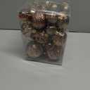 Christmas Ornaments Set with 36pcs Shatterproof Christmas Tree Decorations Multi-Size Christmas Ball Ornaments with 7 Styles Brown