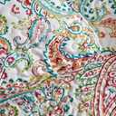 SLEEP ZONE 3-Piece Printed Quilt Set - Full/Queen Size - Lightweight Reversible Bedding Coverlet Set for All Season (Classic Paisley Pattern), Full/Queen (90x96 inch | 2 Pillow Shams)