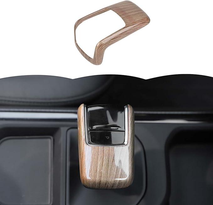 RT-TCZ Gear Shift Knob Cover Trim Decorative Interior Accessories Compatible with Chevrolet Silverado 2022-2024,Black Wood Grain