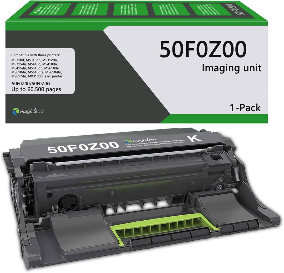 50F0Z00 Imaging Unit High Yield 500ZA (1-Pack) Compatible Replacement for Lexmark 50F0Z00 50F0ZA0 500Z Use with MS310d MS310dn MS410d MS410dn MS510dn MX511de MS610dn MX611dfe MX611dte MX610de Printer
