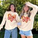 MAPICK Womens Oversized Christian Sweatshirts Fleece Crewneck Sweaters Embroidered GOD IS GOOD Casual Pullover Tops (XX-Large)