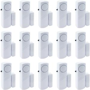 Door Window Alarm, 90DB Door Alarms for Kids Safety, Door Window Burglar Alarm-Window Pool Alarms for Home (15 Pack)