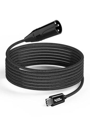CableCreation USB C to XLR 6.6ft, Type C to XLR Male Audio Output Braided Stereo Cable for Amplifier, Speaker, Mixer Console,Work with Cellphone/Laptop/Tablet,Windows Macos iOS Android Linux