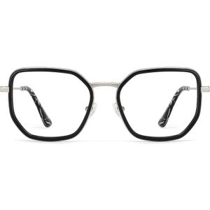 Zeelool Glasses Frames for Women Geometric Blue Light Glasses Fashion Lightweight Designer Eyeglasses Anti UV Levi (Black)