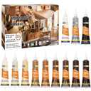 Wood Repair Kit, 12 Color Wood Fillers, Furniture Repair Kit, Repair Scratch, Cracks, Stains, Discoloration for Wood Furniture, Door, Cabinet, Floor, Table Surface Wood Touch up Filler Wood Paint