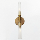 Cooper Double Tube Sconce Tumbled Brass 10" x 9" x13.25"