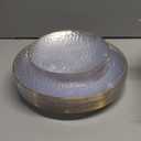 Rubtlamp 60Pcs Clear Plastic Plates,Clear Disposable Plates With Gold Rim,Heavy-duty Gold Plates,Hammered Party Plates Include 30Clear Dessert-Platos,30Dinner-Platos for Wedding, Party