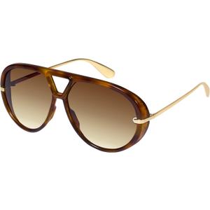 mosanana Trendy Oversized Aviator Sunglasses for Women Retro Style MS52478 (C5 Tortoise/Gradient Brown)