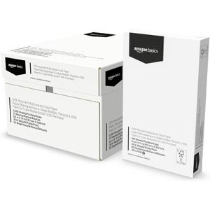 Amazon Basics 30% Recycled Multipurpose Copy & Print Paper, 8.5 x 14 in, 20 lb Weight, 92 Bright, White, 5000 Sheets (10 Reams)