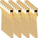 Liacere 360Pcs Plastic Spoons - 6.7 inch Heavy Duty Plastic Spoons-Heavyweight Gold Disposable Spoons-Gold Silverware for Halloween &Chrismas And Daily Using&Thanksgiving