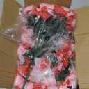 Grunyia 4 Pack Faux Bougainvillea Artificial Flowers, UV Resistant Silk Trailing Vines for Outdoors (Red&Pink)