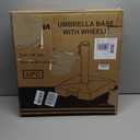 Umbrella Base with Wheels and Handle, Heavy Duty Umbrella Stand Base 120lbs, Fillable Umbrella Base Outdoor Base for Patio, Poolside, Deck, Lawn, Windproof, Fits Most Sized Umbrellas