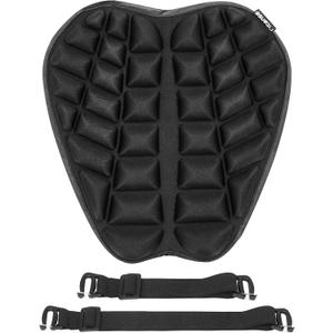Fitense 13.8x15.8in Universal Motorcycle Seat Cushion with 3D Shock Absorption & Waterproof BSR Lycra - Dual Non-Slip Gel + Elastic Straps, Ergonomic TPE Support for Men Women Long Rides