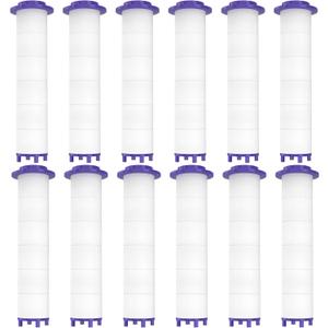 12 Pieces Hydro Jet Shower Head Filter, High Pressure Handheld Vortex Turbo Fan Shower Heads Filter (3.7''x0.98'')