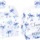 Something Blue Before I Do Bridal Shower Treat Boxes Something Blue Bridal Shower Decorations 12pcs Blues Bow Before I Do Gift Wrap Boxes for Bachelorette Engagement Wedding Party Favor Supplies