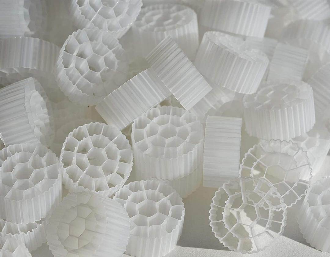 K3 Bio Media Plus Filter Media Moving Bed Biofilm Reactor (MBBR) for Aquaponics, Aquaculture, Hydroponics - Ponds - Aquariums (2 Gallons) (K3 - Cubic Meter)