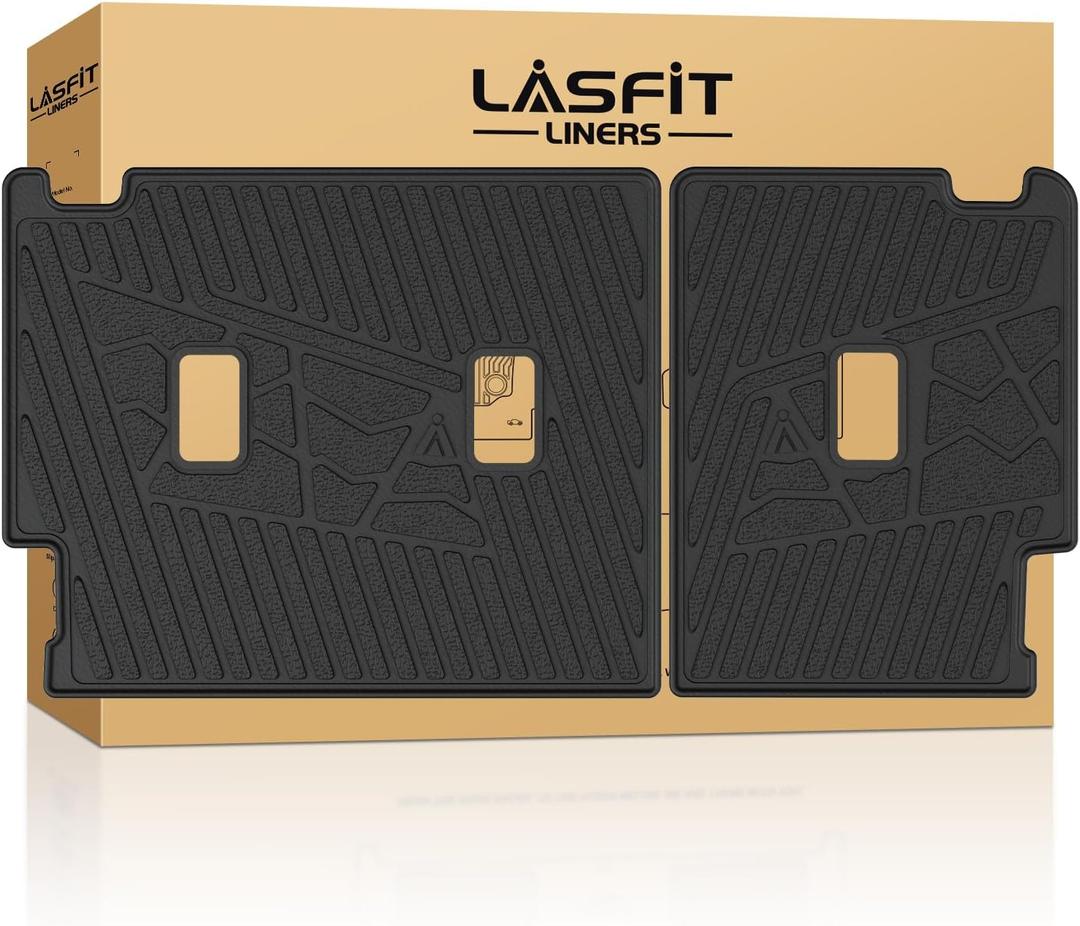 LASFIT Rear Back Seat Cover for Ford Bronco 4-Door 2021-2026 TPE Backrest Mats All Weather Protector Waterproof Split-Seat Design Liner Non-Slip Easy Clean, Bronco 4 Door Accessories