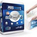 PEELAWAYS Crib-A-Peel Disposable Waterproof Crib Sheets - Super Absorbent Bedwetting Pads for Infants, Potty-Training, Spills, and More - 5 Layer 28" x 52" x 6" (White)