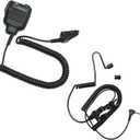 Shoulder Speaker Mic for Kenwood Nexedge Radios Compatible with NX200 NX210 NX300 NX3200 NX5200 NX5300 TK380 TK390 TK2180 P25 KMC25 KMC41 K2 with 3.5mm Listen Only Earpiece