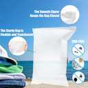 Clothing Packing Bags for Travel - Translucent Reusable Space Saver Bag - Ziplock Storage Pouches for Organizing Clothes,Shoes,Cosmetics- 10 Sets in 3 Sizes(10 Large/10 Medium/10 Small)