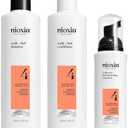 Nioxin Scalp + Hair Thickening System 4 | For Colored or Damaged Hair with Progressed Thinning| With Niacinamide and Biotin | Trial Size | 1 Month Supply