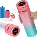 Electric Insulin Cooler Travel Case, USB Charger & Biogel Ice Box - Unlimited Hours, 35-68F Custom & Display Temperature Medical Cooler, TSA Approved Diabetic Medication Refrigerator (E-Smart Shiny Pink)