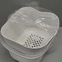 UUJOLY Plastic Organizer Storage Baskets with Handles, Shower Caddy Bins Organizer for Bathroom and kitchenWhite