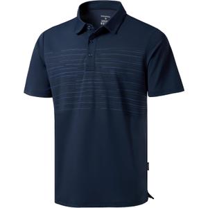 Men's Golf Shirts Dry Fit Moisture Wicking Performance Short Sleeve Collared Polo Shirts for Casual Athletic Business (Large)