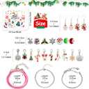 Christmas Advent Calendar Jewelry Set 2025, 24 Days Necklace Set Xmas Bracelet with DIY Charm Making Kit, Xmas Countdown Gift for Girls Teen Women (Silver)