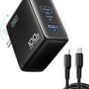 INIU USB C Charger Block, 100W GaN Fast Charging, 3-Port Compact Foldable Travel Charger with Type C Cable, Power Adapter for Mac Book Air Pro 15 14 M3, iPhone 17 16 Pro Max Samsung S26 S24, Switch 2