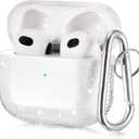 3 x KOREDA Compatible with AirPods 3 2021 3rd Generation Case Cover, Soft Clear TPU Transparent Protective Case with Keychain for AirPod 3, Not Compatible with AirPods Pro 3 2025 and AirPods 4 2024