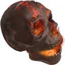 2pcs Refractory Materials Fireproof Imitated Human Fire Pit Skulls Gas Log for NG, LP Wood Fireplace, Firepit, Campfire, Halloween Decor, BBQ