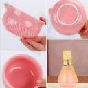 Pink Matcha Whisk Set, 8 Pcs Ceramic Matchas Set Includes Bowl, Whisk and Holder, Scoops, Bamboo Scoop, Scoop Rest, Sifter and Tea Towel, Kit for Matcha-Lovers