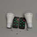 USB Rechargeable Light Bulbs with Remote, 4 Light Modes + Timer, 1200 mAh Rechargeable Battery, Portable LED Tent Light Bulbs for Home Emergency Camping Tent (Pack of 2)