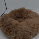 nononfish Small Puppy Beds for Small Dogs Washable - 19 Inches Round Faux Fur Pet Bed for Puppy and Cat Donut Fluffy Plush Orthopedic Doggy Beds Relief Improved Sleeping,Camel (19.0"L x 19.0"W x 6.0"Th, Brown)