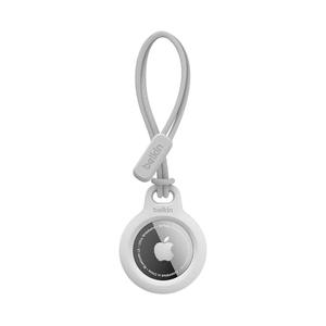 Belkin Apple Airtag Secure Holder With Strap - Apple Air Tag Keychain - Airtag Holder With Strap For Key Ring - Airtag Keychain Accessories - Scratch Resistant Airtag Case With Raised Edges - White Pack Of 2