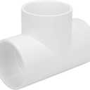 3 Way 3" PVC Tee Pipe Fittings Adapter (Socket x Socket x Socket) Furniture Grade SCH40 3 Inch PVC Elbow Pipe Connector for DIY PVC Shelf Garden Support Structure Storage Frame