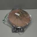 2-Pack Wood Plant Stands Indoor, 16.7" Tall Plant Stand Outdoor Mid-Century Plant Stool, Single Plant Table Modern Small Round Side/End Table for Living Room, Balcony, Office(Brown) (Brown Tray with Black Legs)