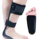 AFO Drop Foot Brace, Half-Sole Foot Drop Brace with Stroke, MS, Hemiplegia, Lightweight Ankle Foot Orthosis for Natural Gait, Fits in Shoes for Men & Women (Right, Medium)