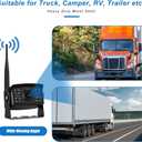 Wireless Backup Camera Add-on for AHD Wireless DVR System, 12v-24v Waterproof Night Vision Extra Reversing Camera for Digital Wireless Backup System, Transmission Distance up to 500M for Truck Bus