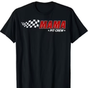 Pit Crew Mama Racing Car Family Matching Birthday Party T-Shirt, Small