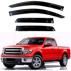 Rain Guards Window Visors for 2004-2014 Ford F150 SuperCab/Extended Cab