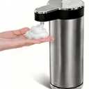 Automatic Soap Dispenser Touchless - 350ml 304 Stainless Steel, 0.25s Fast Activation, IPX5 Waterproof, 5000+ Uses per Charge, 4-Speed Foaming Soap Dispenser, Type-C Charging for Kitchen & Bathroom