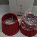 KDG Cordless Portables Table Lamp Set of 2, LED Fabric Shade Small Desk Lamps, 5000mAh Battery Powered Lighting, 2700K Stepless Dimmable Light for Living Room, Dining Room, Bedroom (Bronze+Red)