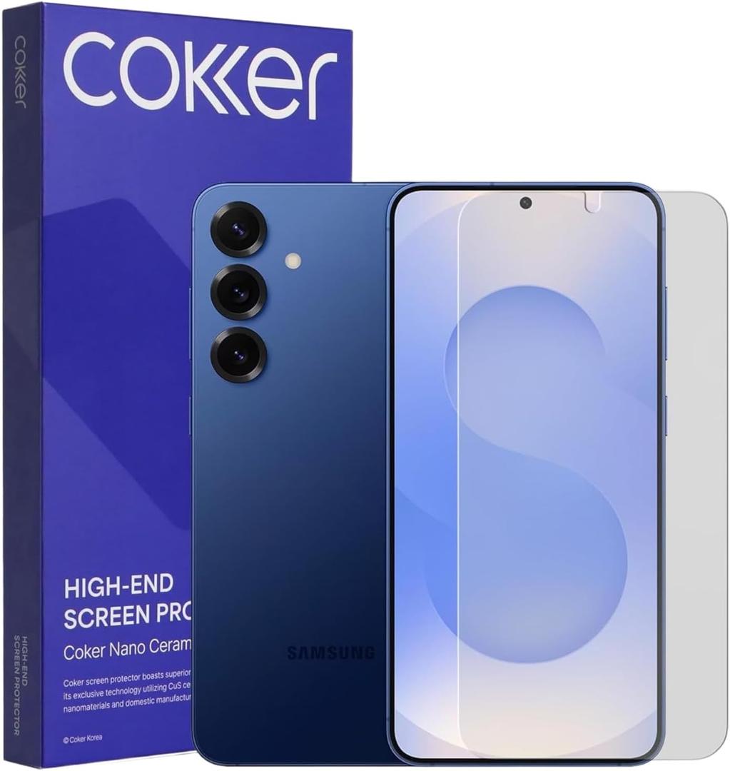 COKER [2 PACK Korean Precision Matte Screen Protector for Galaxy S25 Plus Shatterproof Matte Film [Anti Glare & Anti-Scratch] [Anti Fingerprint] for Galaxy S25 Plus