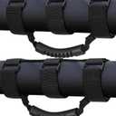 moveland 2 Pack Grab Handle Set Compatible with Jeep Wrangler TJ YJ JK, Easy-to-Fit 3 Straps Design for 1955-2023 Models (Black)