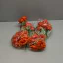 ASTRYAS 8Pcs Peonies Artificial Flowers, Orange Peony Artificial Peonies, Fall Flowers Fake Silk Peonies Artificial Flowers Peonies Bouquet for Autumn Centerpiece Table Wedding Party Home Decor