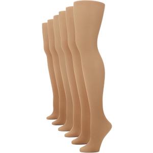 No nonsense Women's Sheer To Waist Pantyhose: Flawless Elegance and Comfort (Tan - 6 Pair Pack)