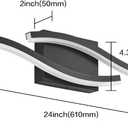 PRESDE 24" LED Bathroom Vanity Light, Modern Black Wall Bar Fixture Over Mirror Dimmable 3CCT