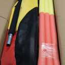 Trampoline for Kids, Upgrade Full Anti-Rust 440lbs Indoor Outdoor Toddler Trampoline with Net, 55" Adjustable Baby Toddler Trampolines Accessories Dart Board (48", Red Yellow)